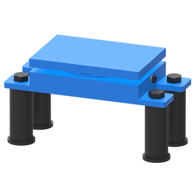 교량받침, 펜타드, PSB-B-F0-0800, 605×870×229mm, 8000kN, 고정단, 스페리컬받침 제품 사진