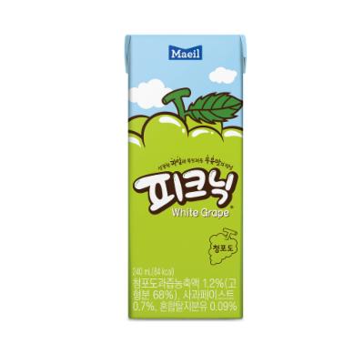 상온주스, 매일유업, 피크닉청포도, 240mL 제품 소개 사진