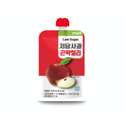 젤리류, (주문자상표부착)참조은에스에프, 저당사과곤약젤리, 100mL 제품 소개 사진