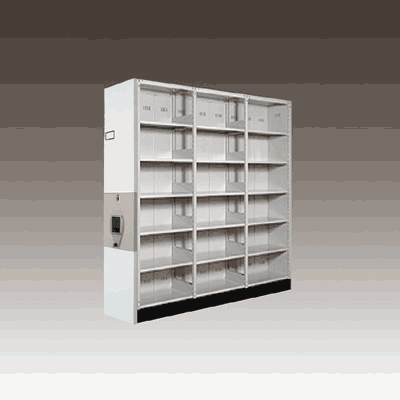 이동식서가, 피아산업, PHM-1303, 2905×500×2315mm, 핸들식, 단식이동3연6단 제품 소개 사진