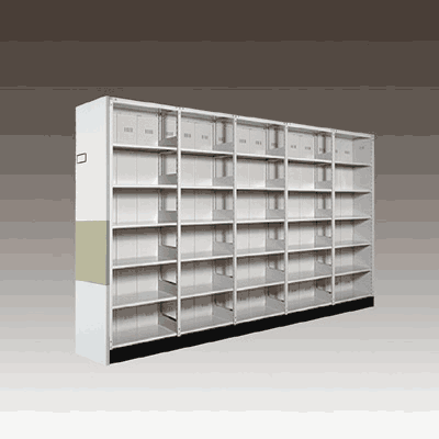 이동식서가, 피아산업, PHM-1105, 4745×500×2315mm, 핸들식, 단식고정5연6단 제품 소개 사진